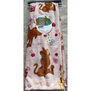 Scooby Doo Easter Soft Throw Blanket 50”x70” Flowers Chicks Eggs Basket Pink NEW